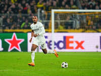 Emanuel Aiwu of SK Sturm Graz  controls the ball during the Champions League Round 4 match between Borussia Dortmund v SK Sturm Graz at the...