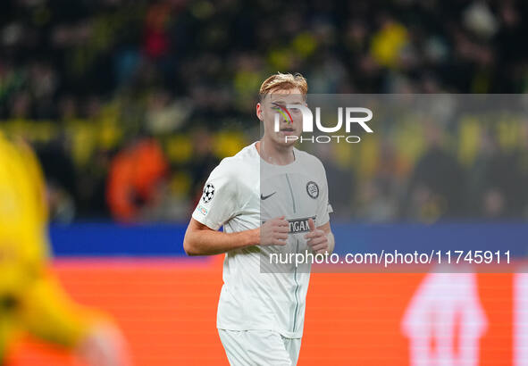 Niklas Geyrhofer of SK Sturm Graz  looks on during the Champions League Round 4 match between Borussia Dortmund v SK Sturm Graz at the Signa...