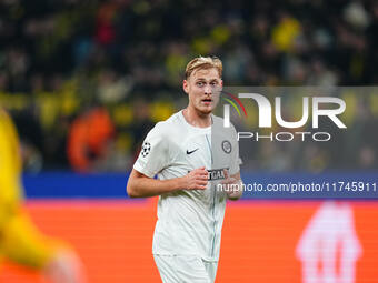 Niklas Geyrhofer of SK Sturm Graz  looks on during the Champions League Round 4 match between Borussia Dortmund v SK Sturm Graz at the Signa...