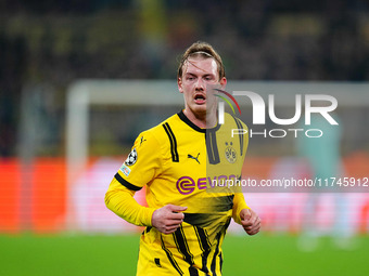 Julian Brandt of Borussia Dortmund  looks on during the Champions League Round 4 match between Borussia Dortmund v SK Sturm Graz at the Sign...