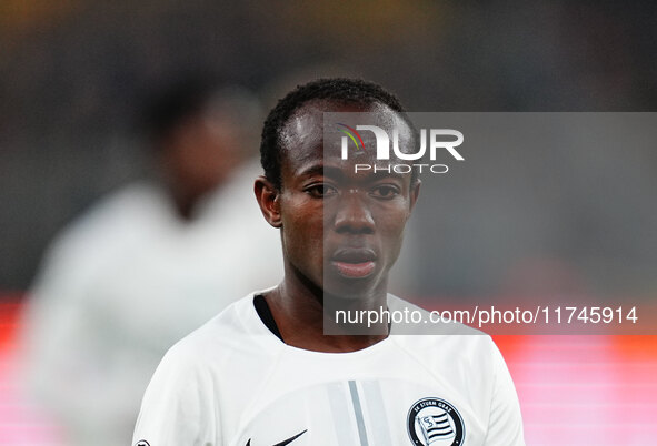 Malick Yalcouyé of SK Sturm Graz  looks on during the Champions League Round 4 match between Borussia Dortmund v SK Sturm Graz at the Signal...