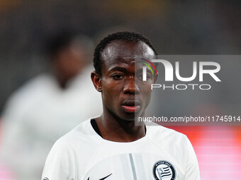 Malick Yalcouyé of SK Sturm Graz  looks on during the Champions League Round 4 match between Borussia Dortmund v SK Sturm Graz at the Signal...