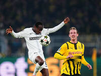 Malick Yalcouyé of SK Sturm Graz  controls the ball during the Champions League Round 4 match between Borussia Dortmund v SK Sturm Graz at t...