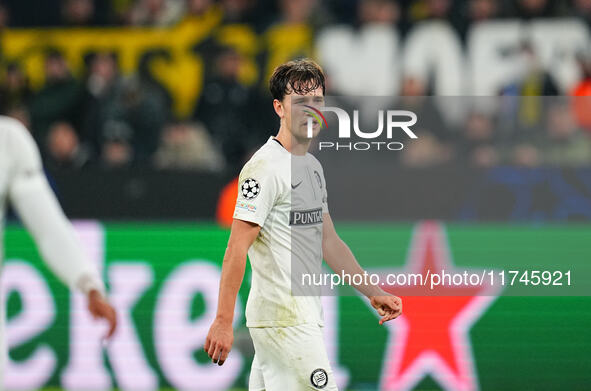 William Bøving of SK Sturm Graz  looks on during the Champions League Round 4 match between Borussia Dortmund v SK Sturm Graz at the Signal...