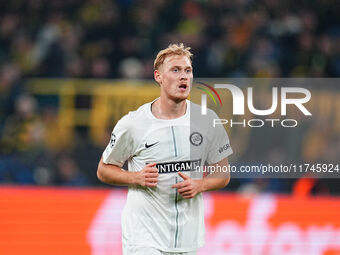 Niklas Geyrhofer of SK Sturm Graz  looks on during the Champions League Round 4 match between Borussia Dortmund v SK Sturm Graz at the Signa...