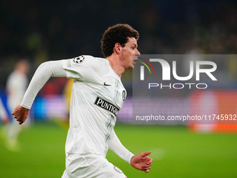 Erencan Yardımcı of SK Sturm Graz  looks on during the Champions League Round 4 match between Borussia Dortmund v SK Sturm Graz at the Signa...