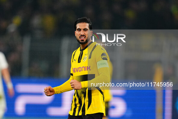 Emre Can of Borussia Dortmund  with post game celebration during the Champions League Round 4 match between Borussia Dortmund v SK Sturm Gra...