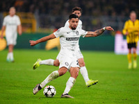 Jusuf Gazibegovic of SK Sturm Graz  controls the ball during the Champions League Round 4 match between Borussia Dortmund v SK Sturm Graz at...