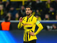 Emre Can of Borussia Dortmund  looks on during the Champions League Round 4 match between Borussia Dortmund v SK Sturm Graz at the Signal Lu...