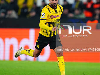 Emre Can of Borussia Dortmund  looks on during the Champions League Round 4 match between Borussia Dortmund v SK Sturm Graz at the Signal Lu...