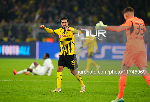 Emre Can of Borussia Dortmund  with post game celebration during the Champions League Round 4 match between Borussia Dortmund v SK Sturm Gra...