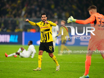 Emre Can of Borussia Dortmund  with post game celebration during the Champions League Round 4 match between Borussia Dortmund v SK Sturm Gra...