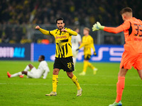 Emre Can of Borussia Dortmund  with post game celebration during the Champions League Round 4 match between Borussia Dortmund v SK Sturm Gra...