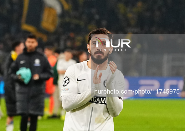 Otar Kiteishvili of SK Sturm Graz  gestures during the Champions League Round 4 match between Borussia Dortmund v SK Sturm Graz at the Signa...