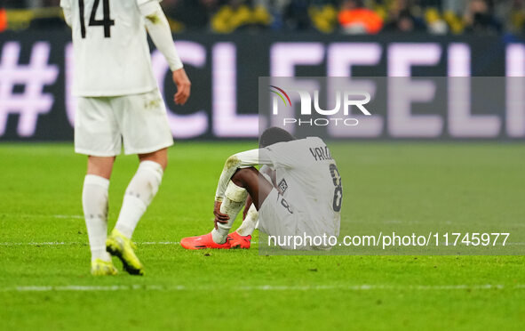 Malick Yalcouyé of SK Sturm Graz  with post game despair during the Champions League Round 4 match between Borussia Dortmund v SK Sturm Graz...