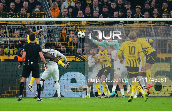 Kjell Scherpen of SK Sturm Graz  controls the ball during the Champions League Round 4 match between Borussia Dortmund v SK Sturm Graz at th...