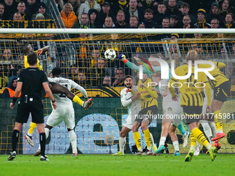 Kjell Scherpen of SK Sturm Graz  controls the ball during the Champions League Round 4 match between Borussia Dortmund v SK Sturm Graz at th...