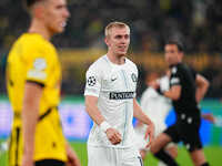 Mika Biereth of SK Sturm Graz  looks on during the Champions League Round 4 match between Borussia Dortmund v SK Sturm Graz at the Signal Lu...