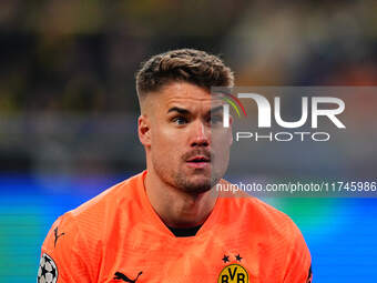 Alexander Meyer of Borussia Dortmund  looks on during the Champions League Round 4 match between Borussia Dortmund v SK Sturm Graz at the Si...