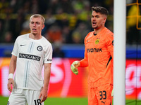 Alexander Meyer of Borussia Dortmund  looks on during the Champions League Round 4 match between Borussia Dortmund v SK Sturm Graz at the Si...