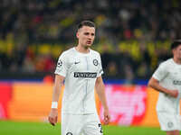 Max Johnston of SK Sturm Graz  looks on during the Champions League Round 4 match between Borussia Dortmund v SK Sturm Graz at the Signal Lu...