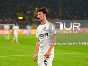 William Bøving of SK Sturm Graz  looks on during the Champions League Round 4 match between Borussia Dortmund v SK Sturm Graz at the Signal...