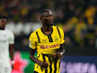 Serhou Guirassy of Borussia Dortmund  looks on during the Champions League Round 4 match between Borussia Dortmund v SK Sturm Graz at the Si...