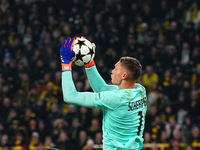 Kjell Scherpen of SK Sturm Graz  controls the ball during the Champions League Round 4 match between Borussia Dortmund v SK Sturm Graz at th...