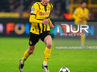 Maximilian Beier of Borussia Dortmund  controls the ball during the Champions League Round 4 match between Borussia Dortmund v SK Sturm Graz...