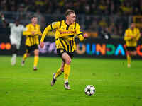 Maximilian Beier of Borussia Dortmund  controls the ball during the Champions League Round 4 match between Borussia Dortmund v SK Sturm Graz...