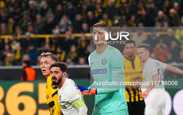 Kjell Scherpen of SK Sturm Graz  looks on during the Champions League Round 4 match between Borussia Dortmund v SK Sturm Graz at the Signal...