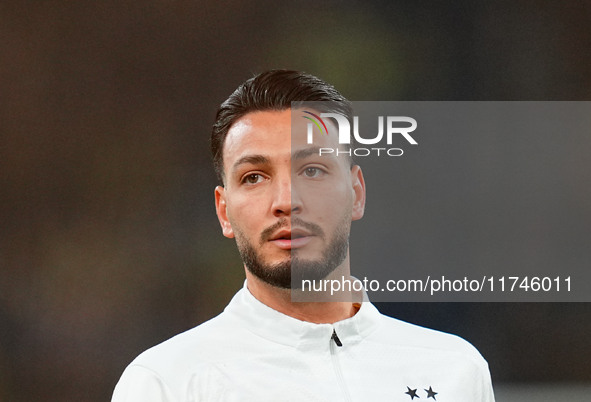 Ramy Bensebaini of Borussia Dortmund  looks on during the Champions League Round 4 match between Borussia Dortmund v SK Sturm Graz at the Si...