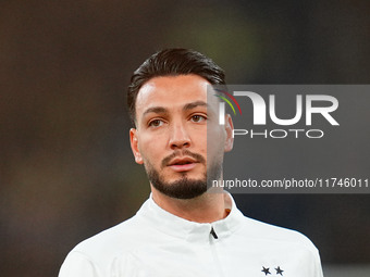 Ramy Bensebaini of Borussia Dortmund  looks on during the Champions League Round 4 match between Borussia Dortmund v SK Sturm Graz at the Si...