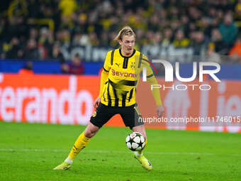 Julian Brandt of Borussia Dortmund  controls the ball during the Champions League Round 4 match between Borussia Dortmund v SK Sturm Graz at...