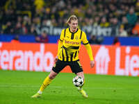 Julian Brandt of Borussia Dortmund  controls the ball during the Champions League Round 4 match between Borussia Dortmund v SK Sturm Graz at...