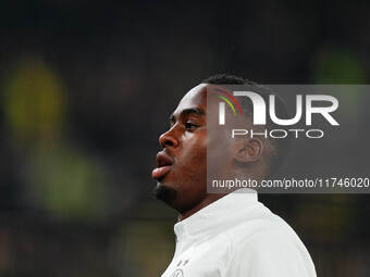 Jamie Gittens of Borussia Dortmund  looks on during the Champions League Round 4 match between Borussia Dortmund v SK Sturm Graz at the Sign...