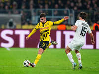 Pascal Groß of Borussia Dortmund  controls the ball during the Champions League Round 4 match between Borussia Dortmund v SK Sturm Graz at t...