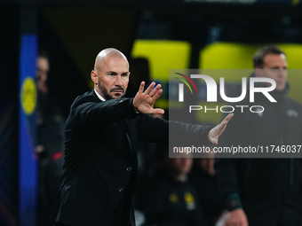 Christian Ilzer of SK Sturm Graz  looks on during the Champions League Round 4 match between Borussia Dortmund v SK Sturm Graz at the Signal...