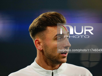 Marcel Lotka of Borussia Dortmund  looks on before the Champions League Round 4 match between Borussia Dortmund v SK Sturm Graz at the Signa...