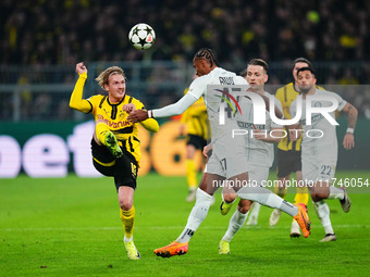 Julian Brandt of Borussia Dortmund  controls the ball during the Champions League Round 4 match between Borussia Dortmund v SK Sturm Graz at...