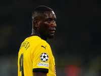 Serhou Guirassy of Borussia Dortmund  looks on during the Champions League Round 4 match between Borussia Dortmund v SK Sturm Graz at the Si...