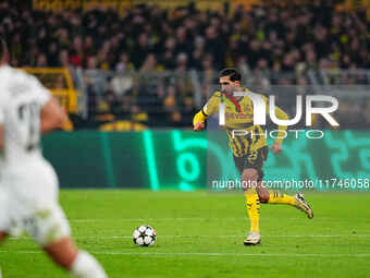 Emre Can of Borussia Dortmund  controls the ball during the Champions League Round 4 match between Borussia Dortmund v SK Sturm Graz at the...