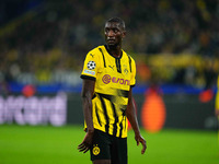 Serhou Guirassy of Borussia Dortmund  looks on during the Champions League Round 4 match between Borussia Dortmund v SK Sturm Graz at the Si...