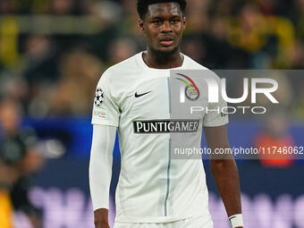 Tochi Chukwuani of SK Sturm Graz  looks on during the Champions League Round 4 match between Borussia Dortmund v SK Sturm Graz at the Signal...