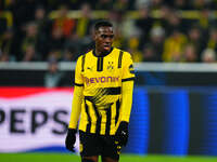 Jamie Gittens of Borussia Dortmund  looks on during the Champions League Round 4 match between Borussia Dortmund v SK Sturm Graz at the Sign...