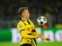 Maximilian Beier of Borussia Dortmund  controls the ball during the Champions League Round 4 match between Borussia Dortmund v SK Sturm Graz...