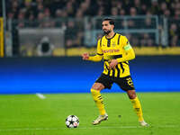 Emre Can of Borussia Dortmund  controls the ball during the Champions League Round 4 match between Borussia Dortmund v SK Sturm Graz at the...