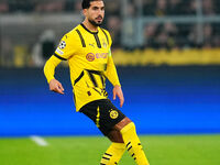 Emre Can of Borussia Dortmund  controls the ball during the Champions League Round 4 match between Borussia Dortmund v SK Sturm Graz at the...