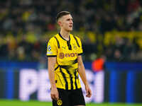 Nico Schlotterbeck of Borussia Dortmund  looks on during the Champions League Round 4 match between Borussia Dortmund v SK Sturm Graz at the...