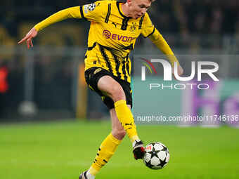 Maximilian Beier of Borussia Dortmund  controls the ball during the Champions League Round 4 match between Borussia Dortmund v SK Sturm Graz...